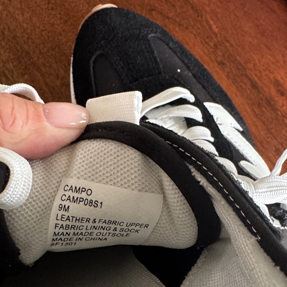 Steve Madden Campo Black and White Sneakers size 9 - Picture 5 of 5